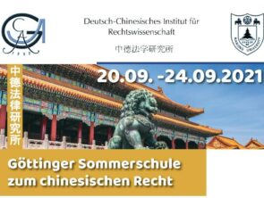 Göttinger Sommerschule zum chinesischen Recht vom 20.-24.09.2021