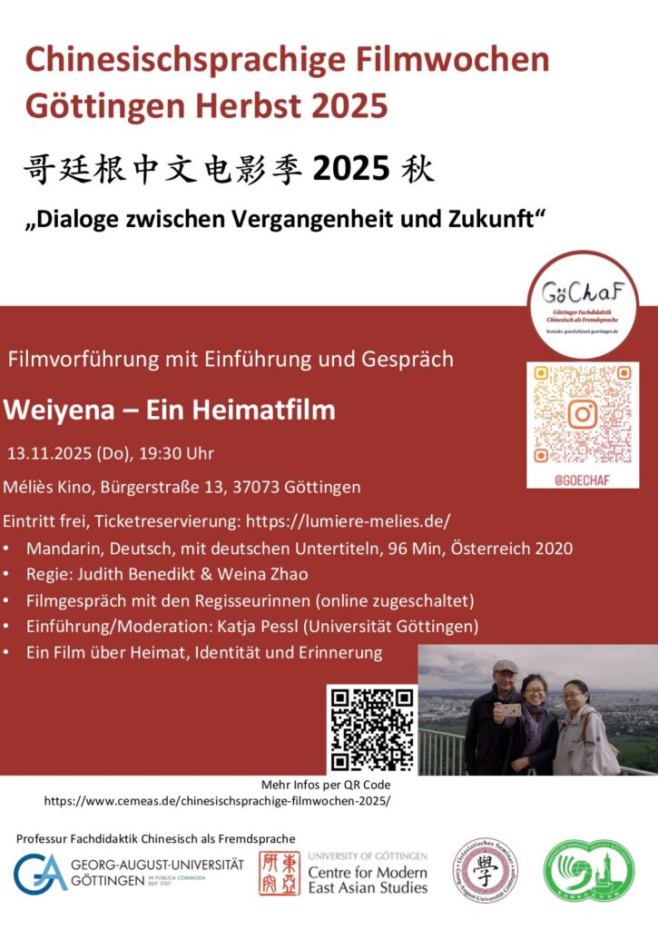 Weiyena – ein Heimatfilm 13. 11. 2025, 19:30, Méliès Kino Göttingen Mand. & Dt. m. dt. UT, 96 Minuten