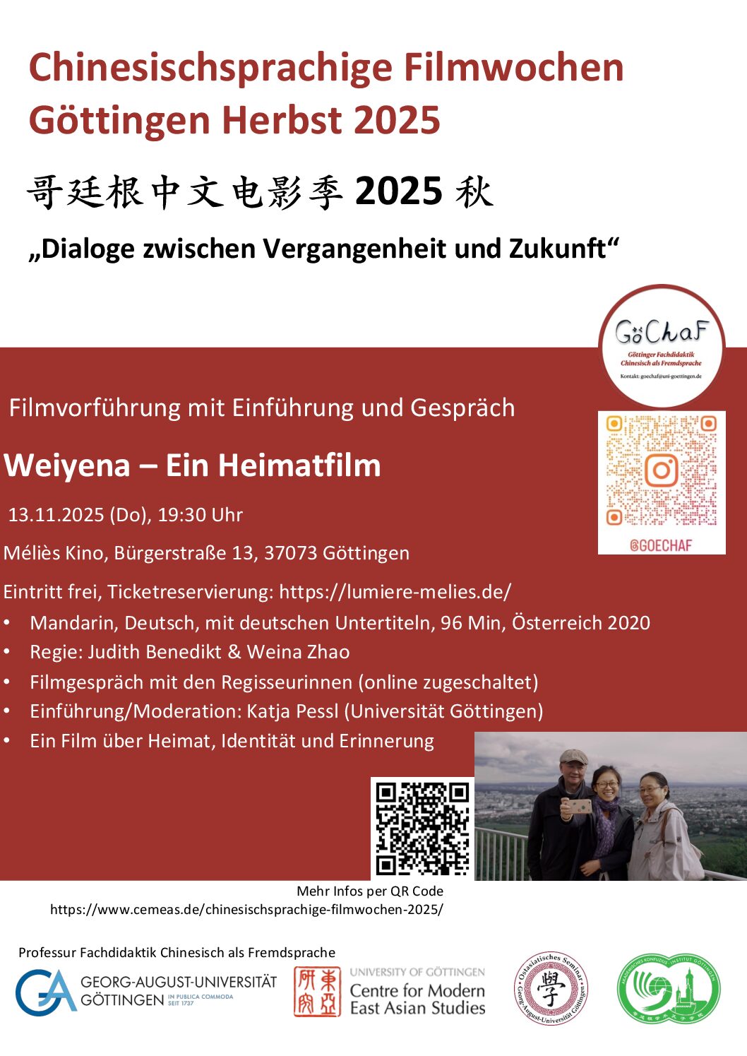 Weiyena – ein Heimatfilm 13. 11. 2025, 19:30, Méliès Kino Göttingen Mand. & Dt. m. dt. UT, 96 Minuten